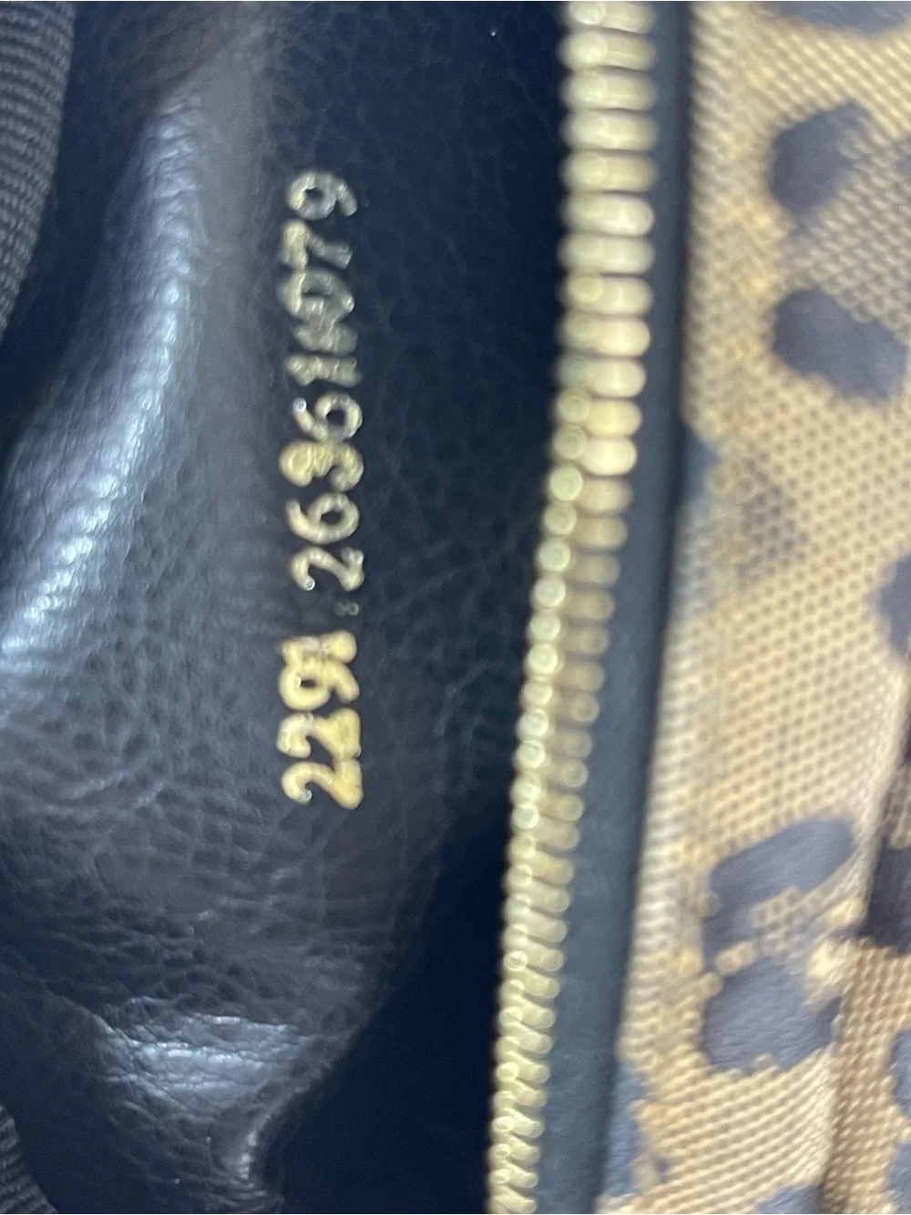 Fendi leopard-print canvas and leather cosmetic pouch